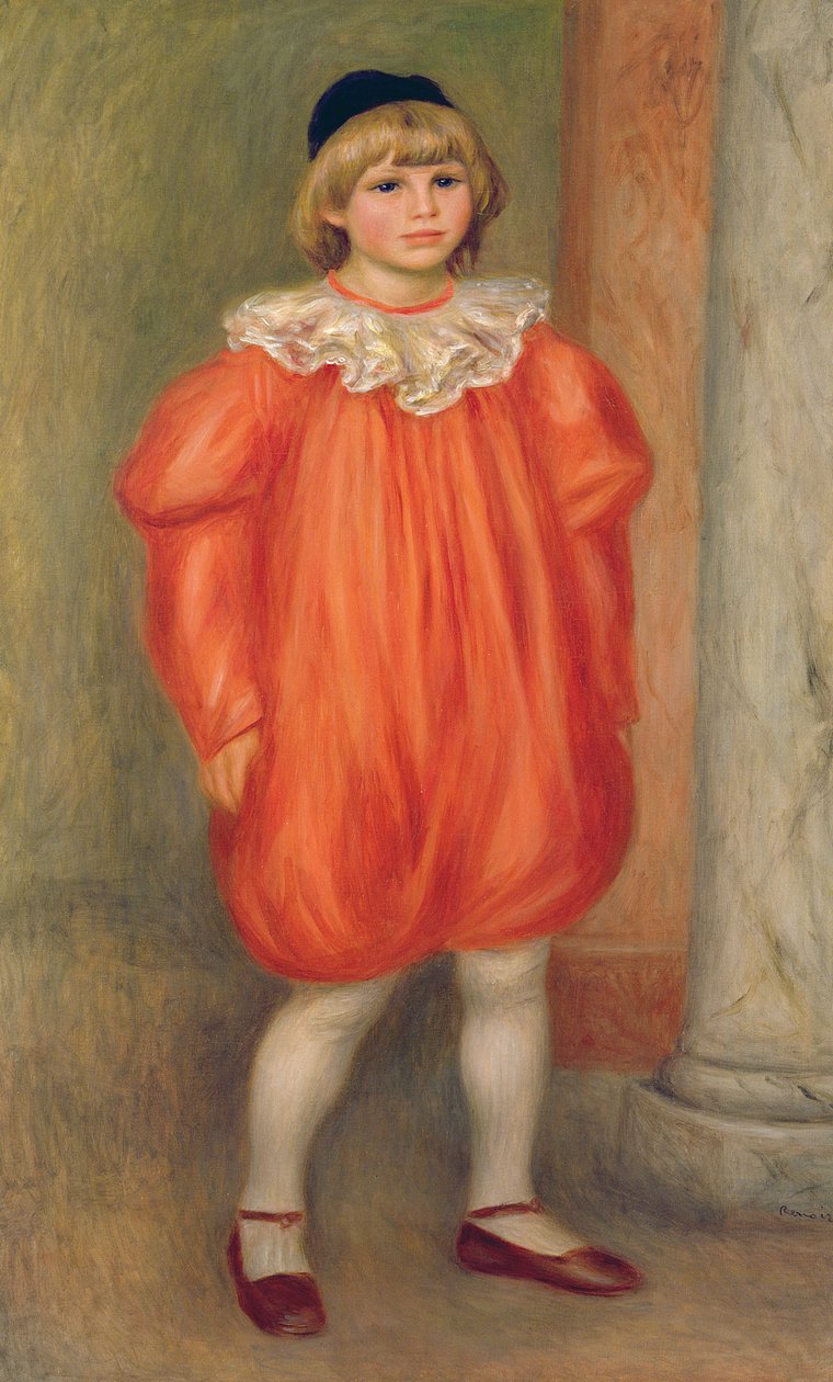 Claude Renoir en costume de clown, 1909 - Pierre Auguste Renoir