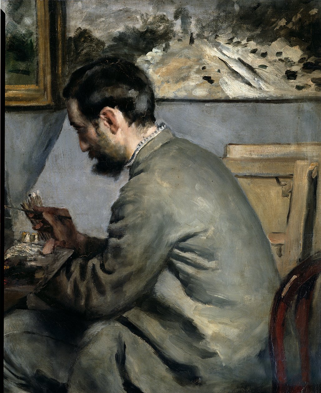 Frédéric Bazille à son chevalet, 1867 - Pierre Auguste Renoir