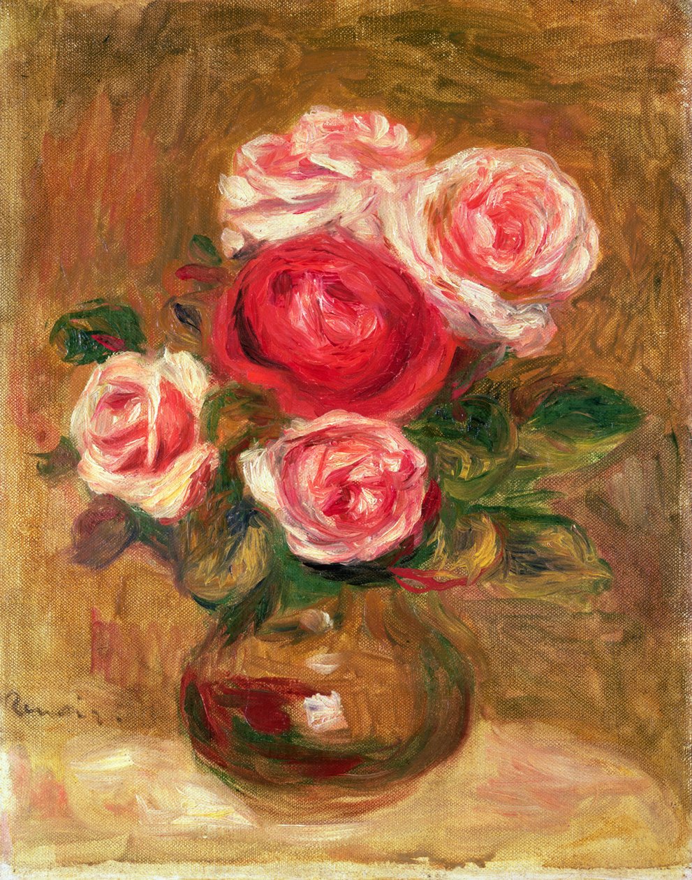 Roses dans un pot - Pierre Auguste Renoir