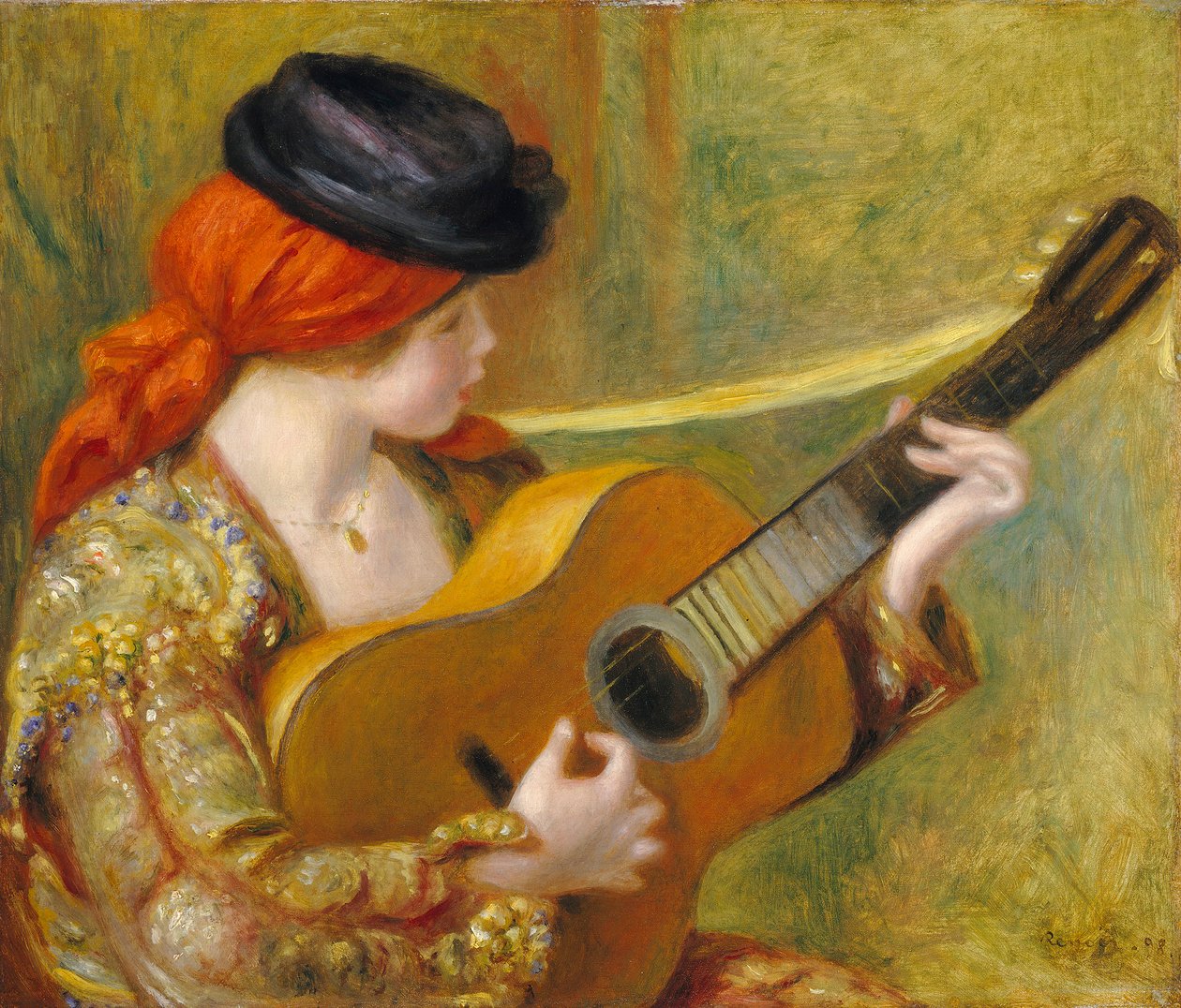 Jeune femme espagnole avec une guitare, 1898 - Pierre Auguste Renoir