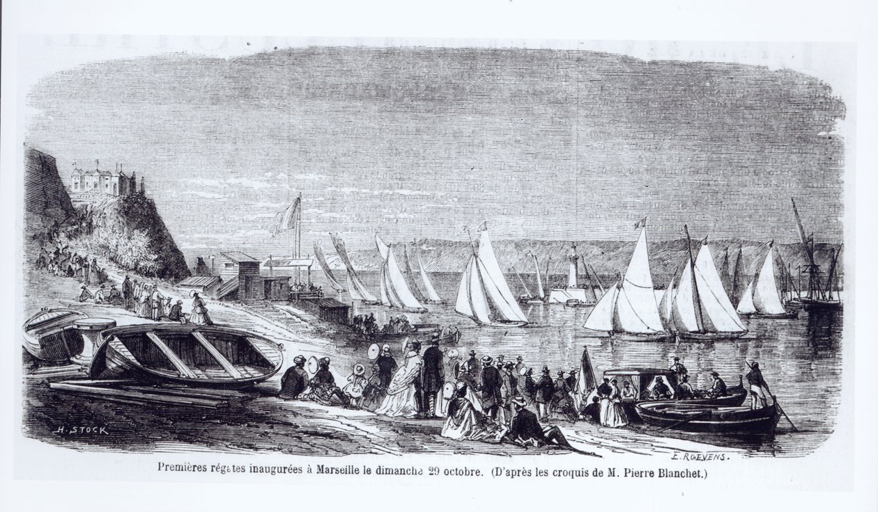 Les premières régates à Marseille, du Monde Illustré, 9 novembre 1861 - Pierre Blanchet