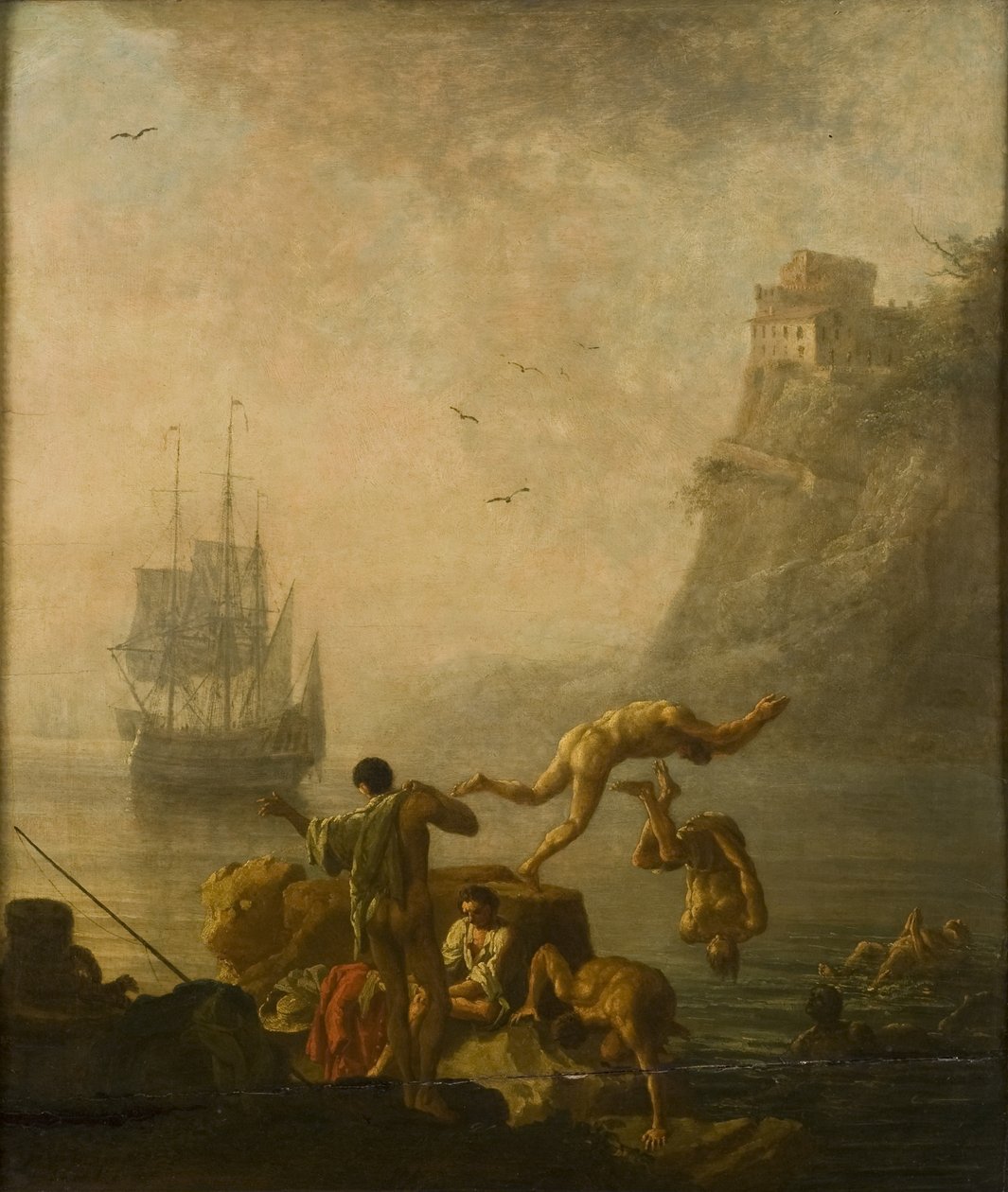 Hommes se baignant - Pierre Jacques Volaire