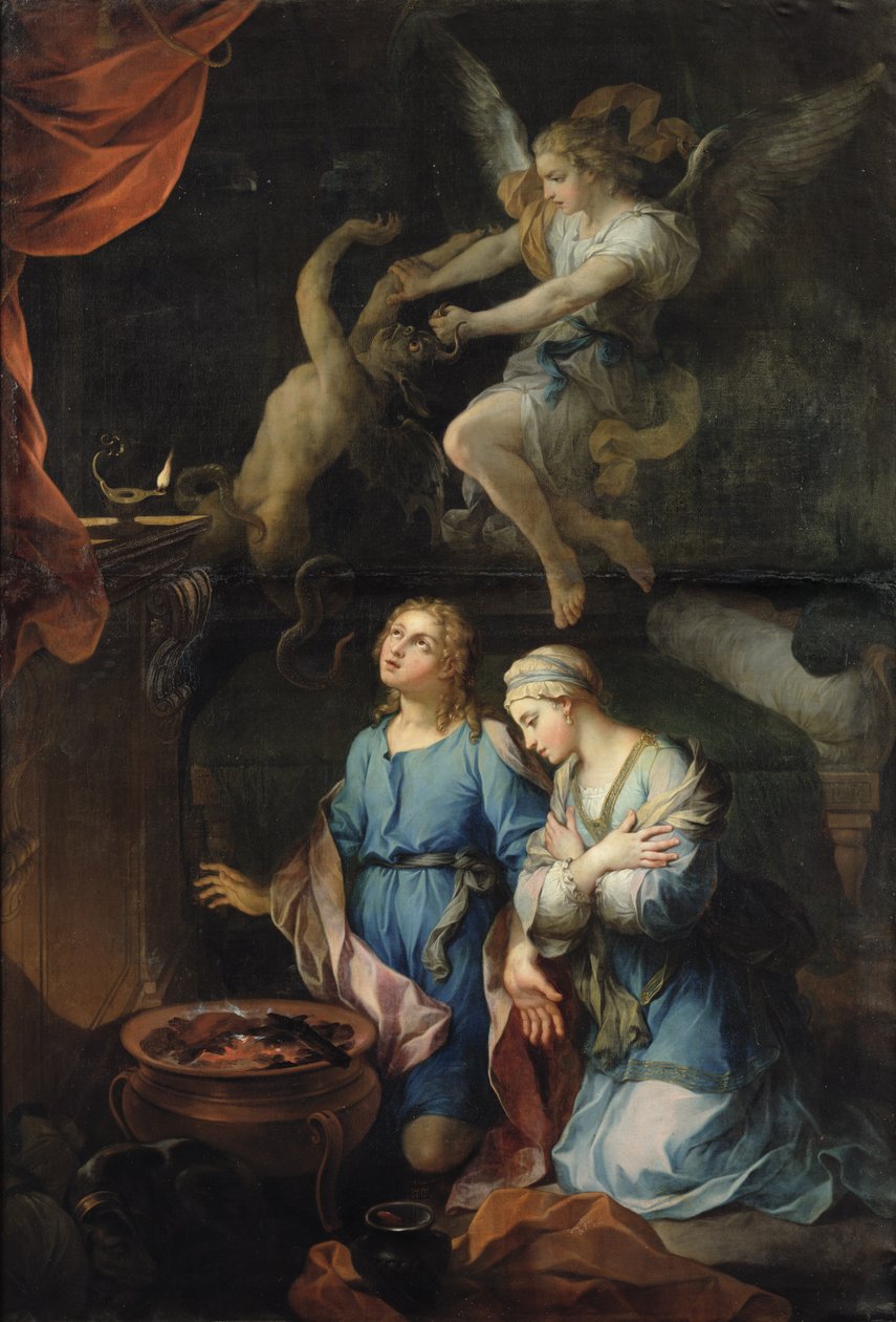 Le Mariage de Tobie et Sarah. La Première Nuit, 1733 - Pierre Parrocel