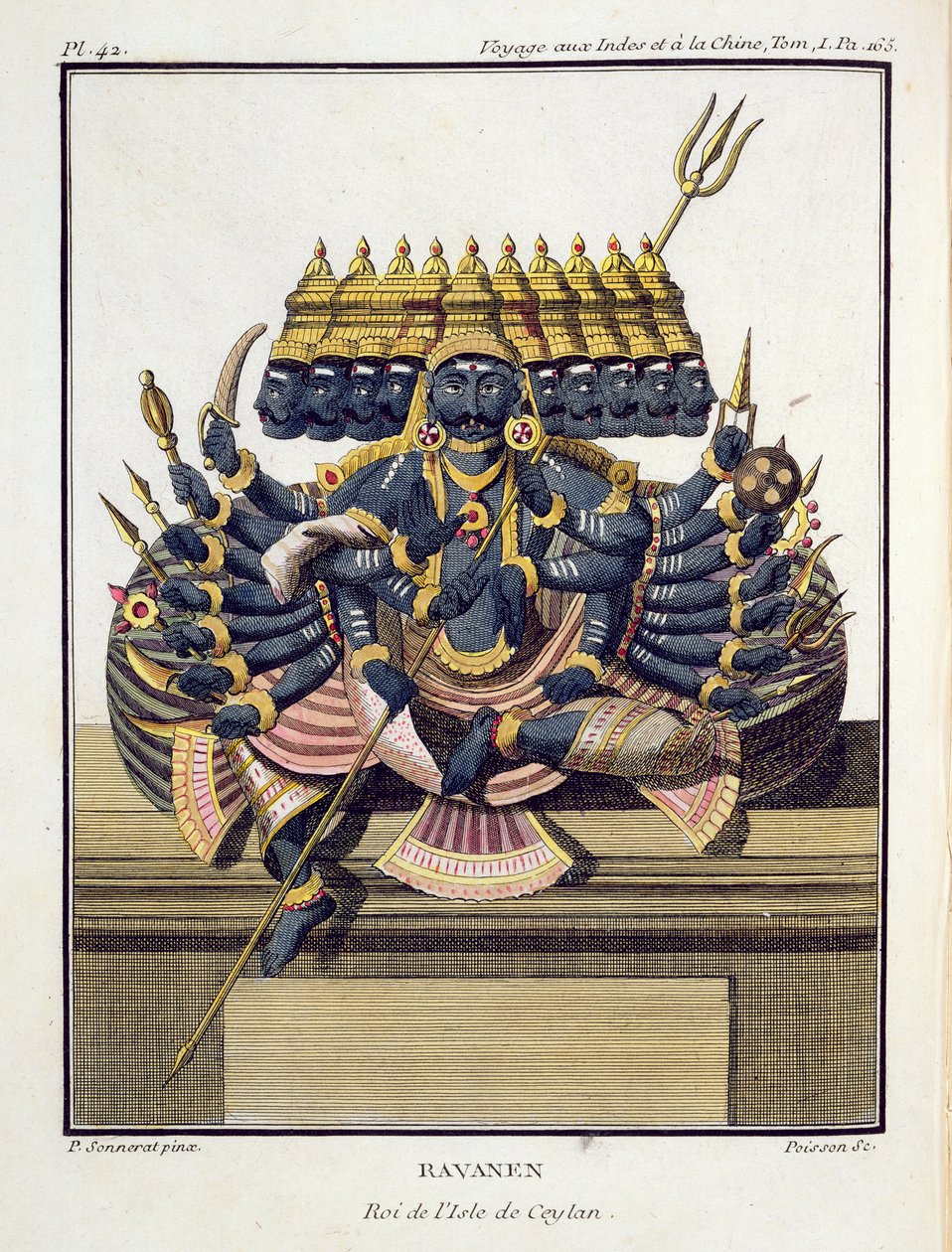 Ravana, roi démon de Ceylan, de 