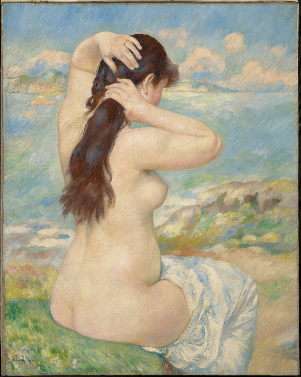 Une baigneuse se coiffant - Pierre-Auguste Renoir