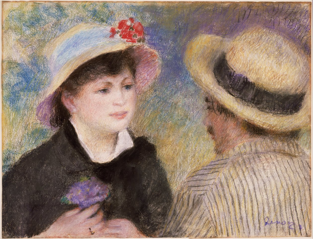 Couple en barque (censé être Aline Charigot et Renoir) - Pierre-Auguste Renoir