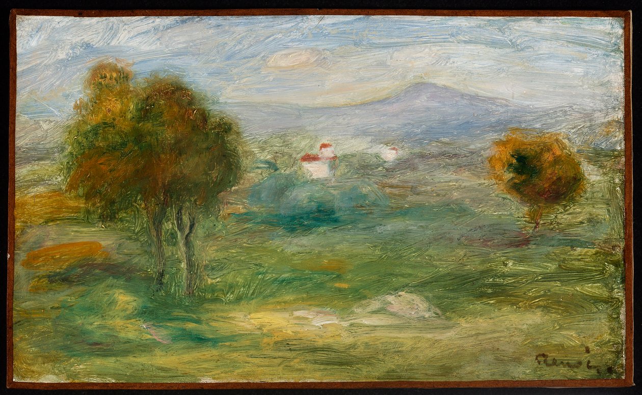 Paysage avec des maisons à Cagnes-sur-Mer - Pierre-Auguste Renoir