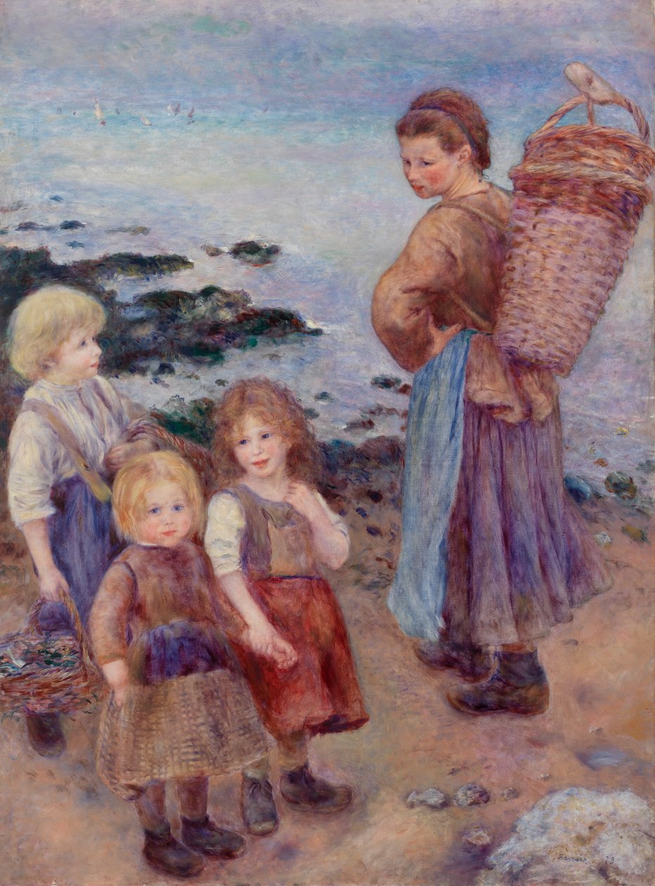 Pêcheuses de moules à Berneval, côte normande - Pierre-Auguste Renoir