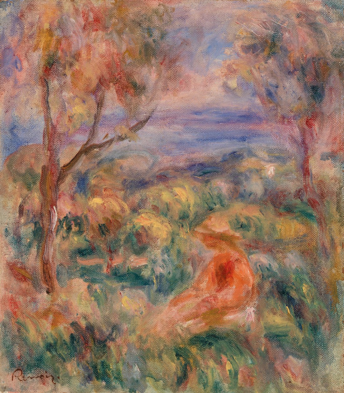 Femme assise au bord de la mer - Pierre-Auguste Renoir