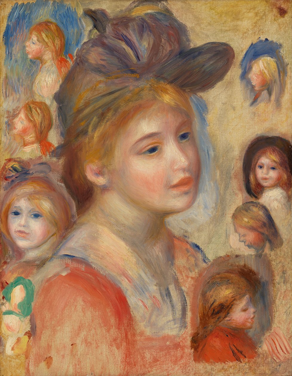 Étude de têtes de jeunes filles - Pierre-Auguste Renoir