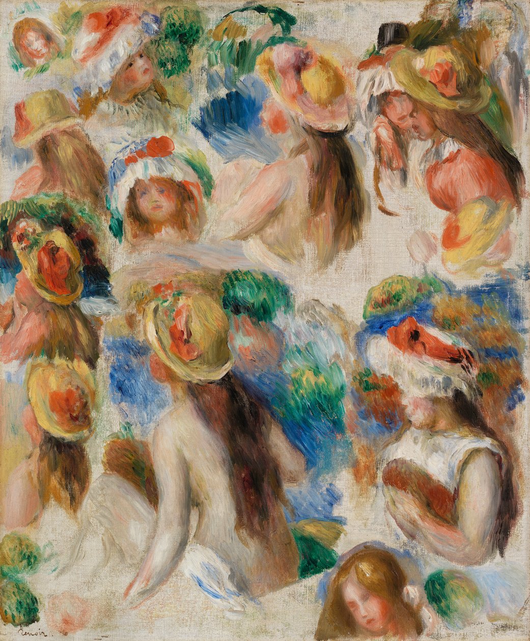 Étude de têtes - Pierre-Auguste Renoir