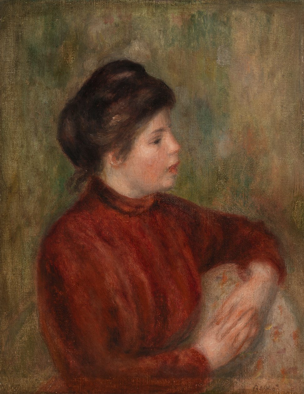 Femme appuyée sur une chaise - Pierre-Auguste Renoir