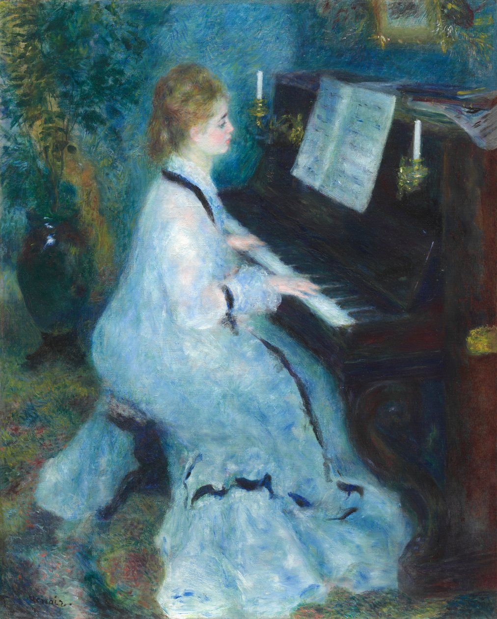 Femme au piano - Pierre-Auguste Renoir