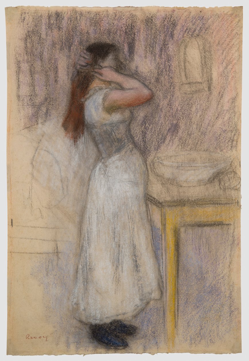 Jeune femme à sa coiffeuse - Pierre-Auguste Renoir