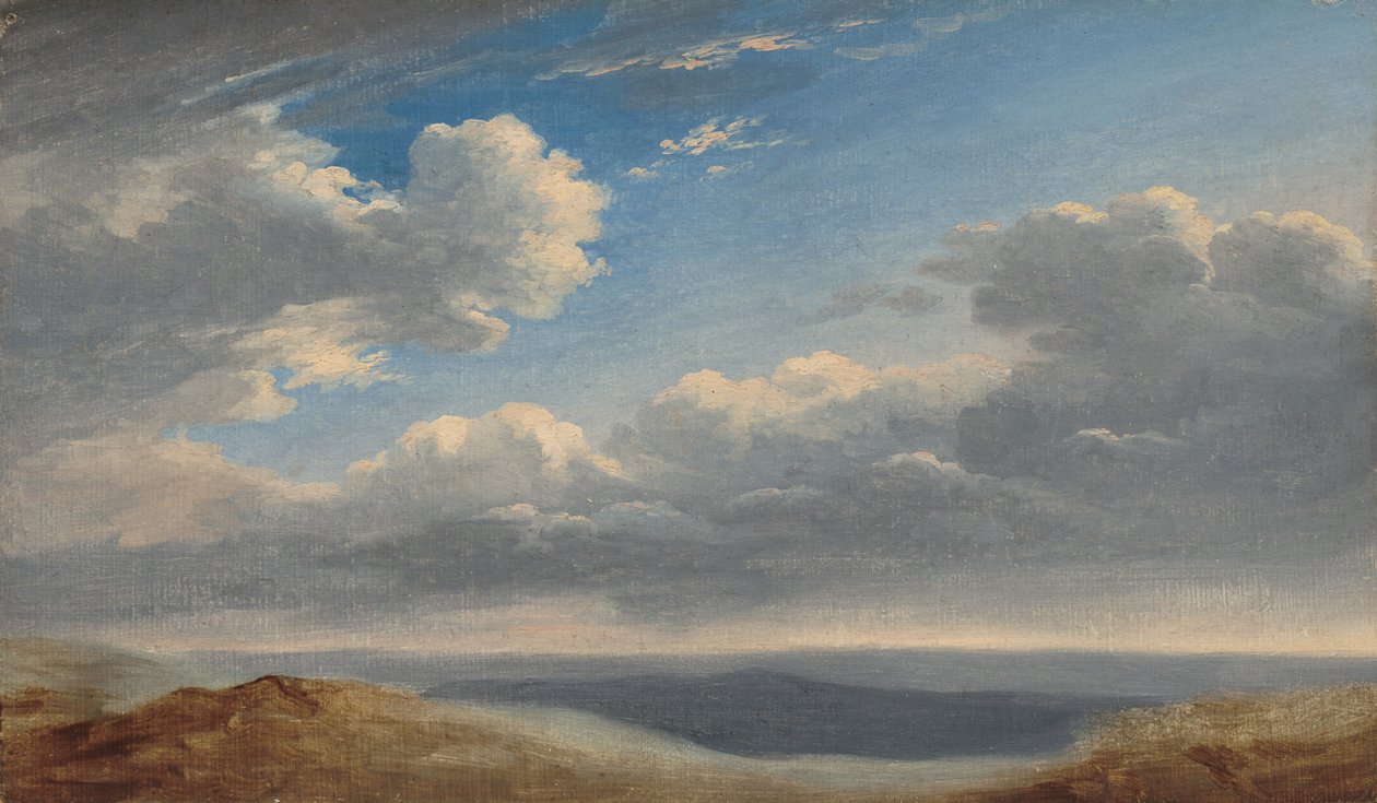 Étude de nuages sur la campagne romaine - Pierre-Henri de Valenciennes