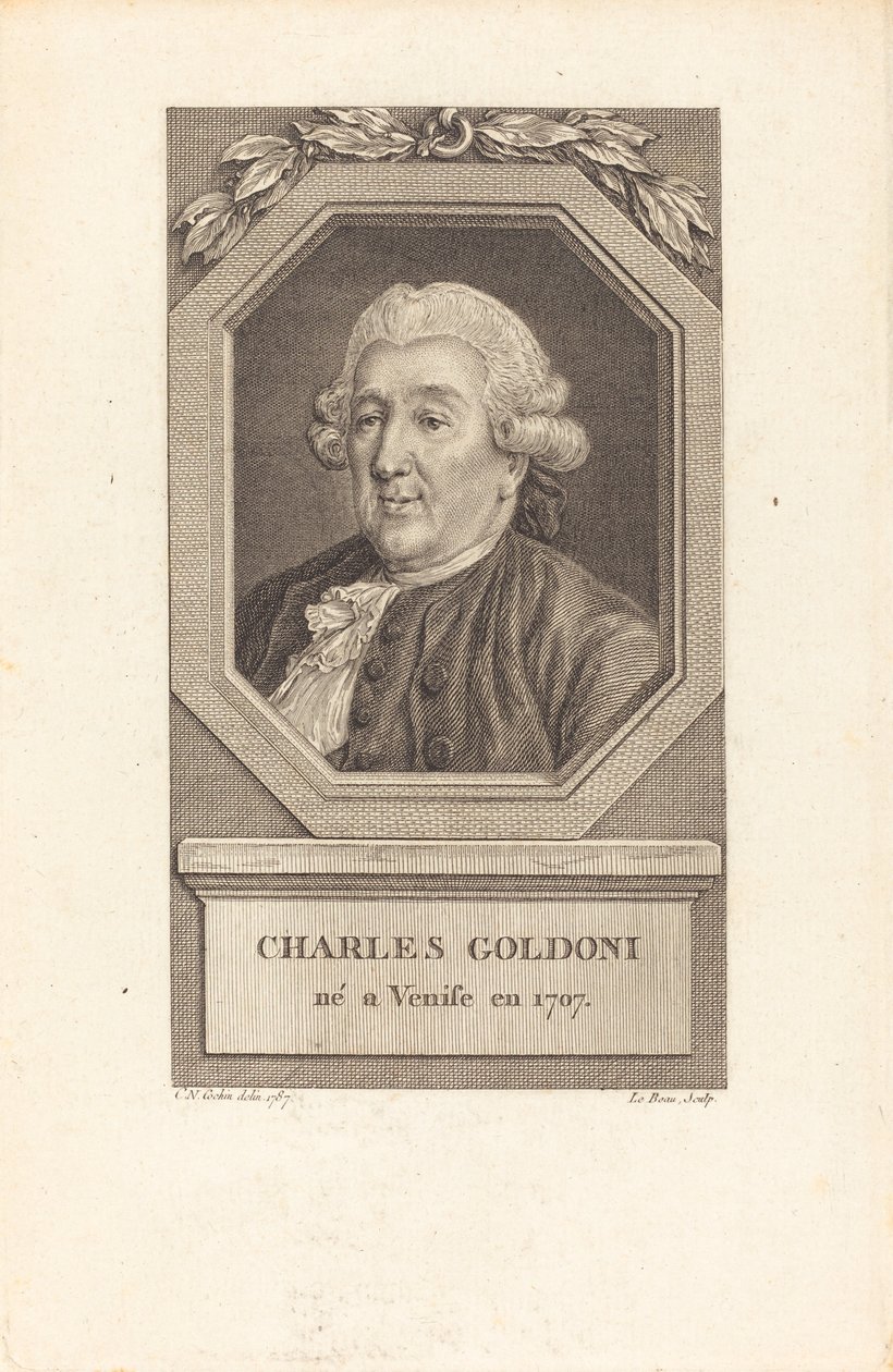 Charles Goldoni - Pierre Adrien Le Beau after Charles Nicolas Cochin II
