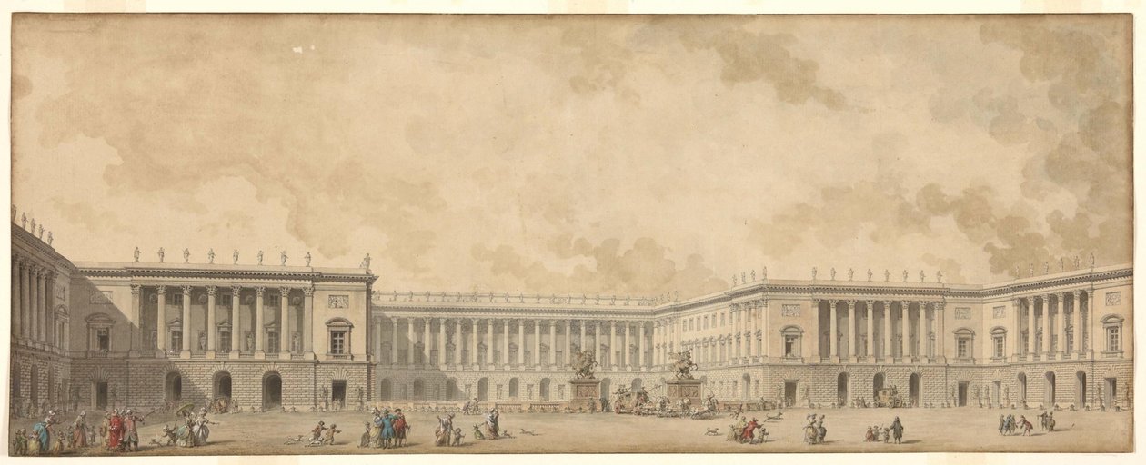 Premier projet de reconstruction du Palais de Versailles présenté au roi Louis XVI, vers 1785 - Pierre Adrien Paris