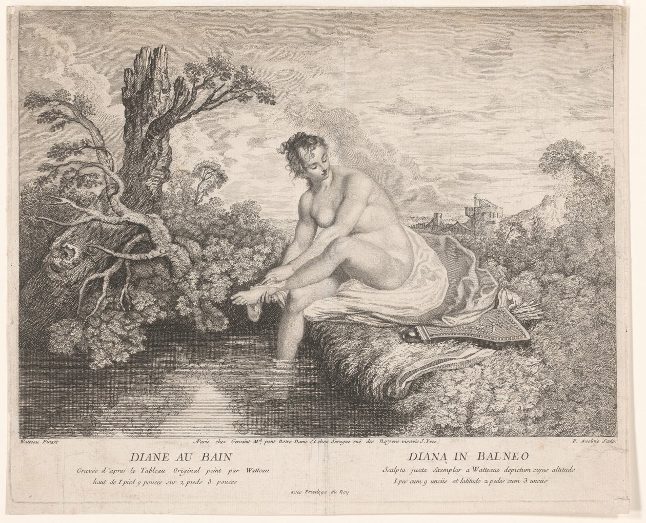 Le bain de Diane - Pierre Alexandre Aveline