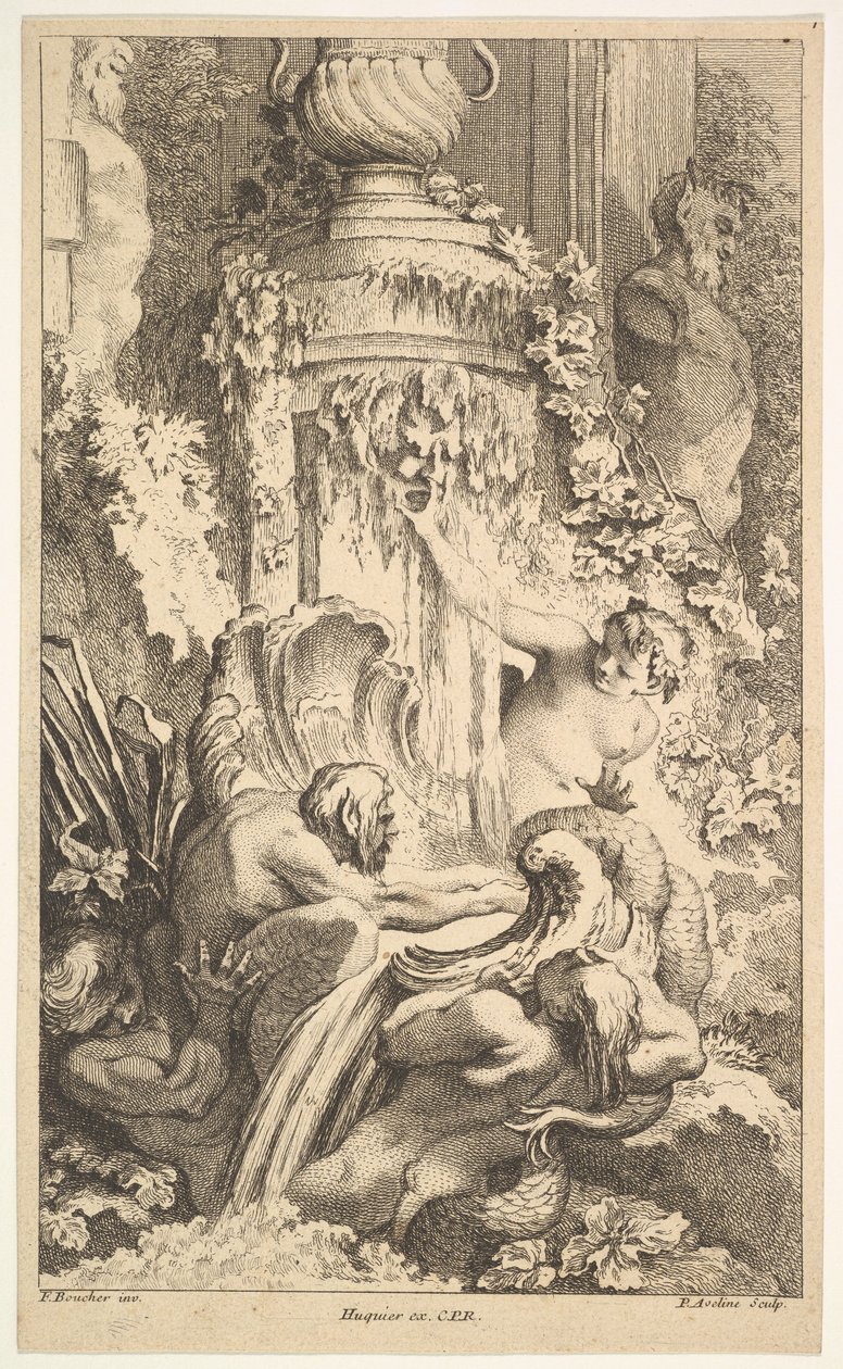Naïades, Tritons et le Bain de Priap - Pierre Alexandre Aveline