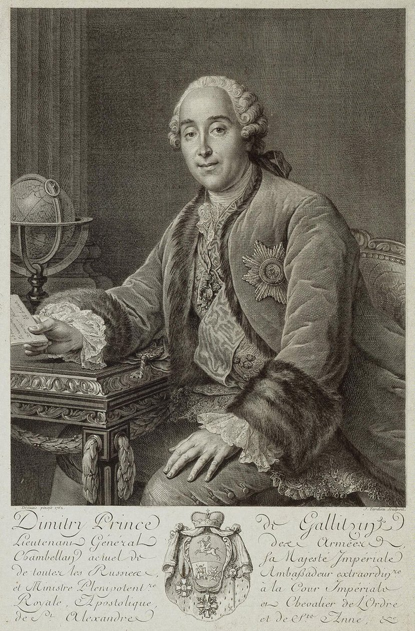 Portrait du prince Dmitriy Mikhailovich Golitsyn 1721-1793, 1762 - Pierre Alexandre Tardieu