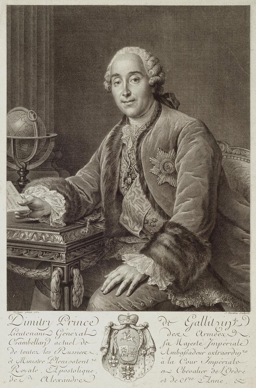 Portrait du prince Dmitriy Mikhailovich Golitsyn 1721-1793 - Pierre Alexandre Tardieu