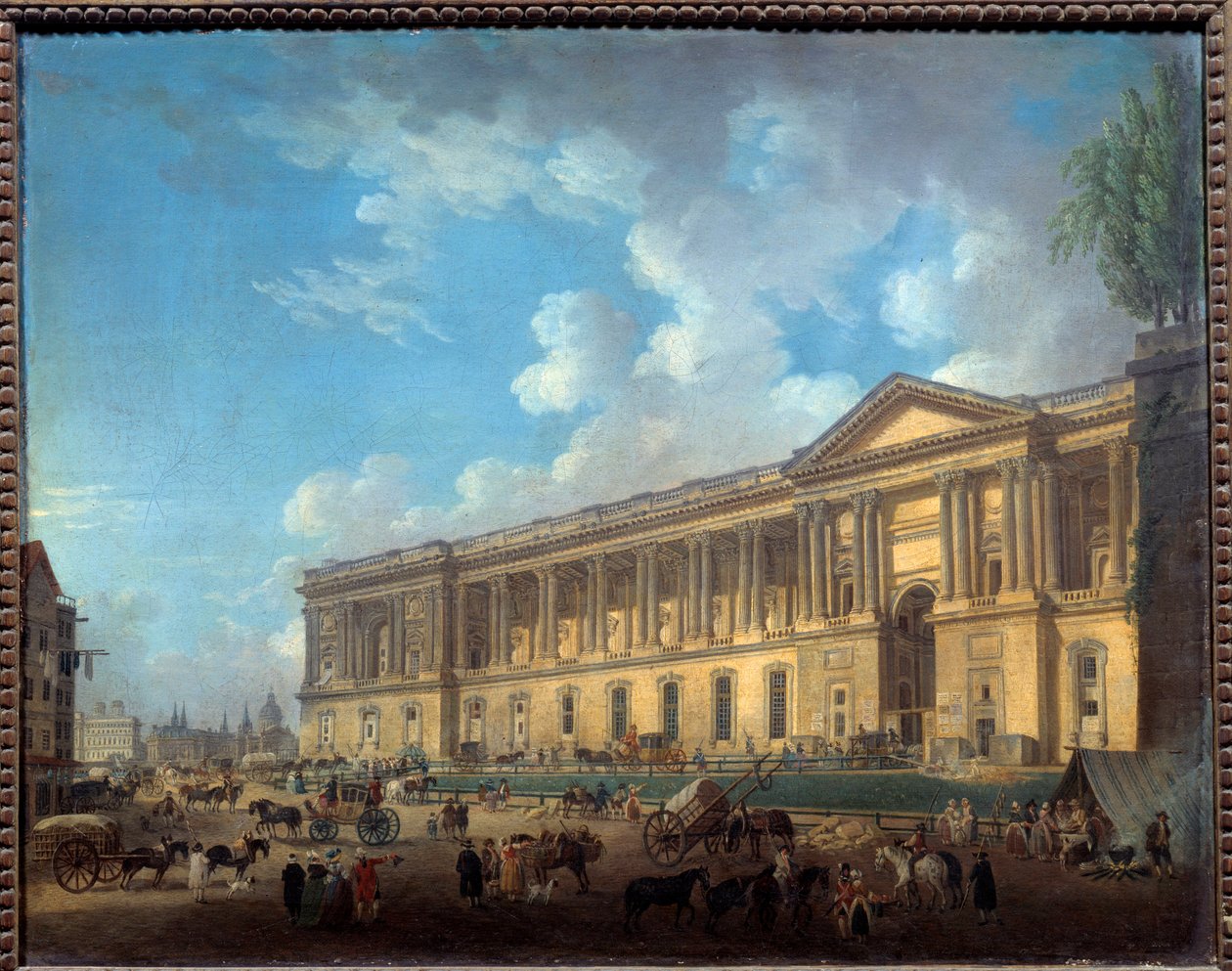 La colonnade du Louvre nouvellement dégagée. Vue de Paris. - Pierre Antoine Demachy