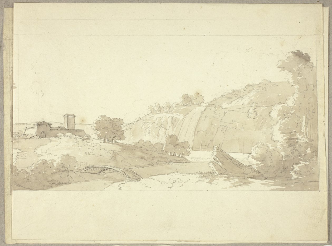 Paysage panoramique italien - Pierre Antoine Mongin