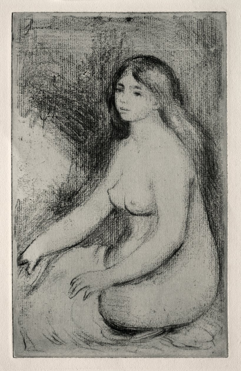 Baigneuse assise - Pierre Auguste Renoir