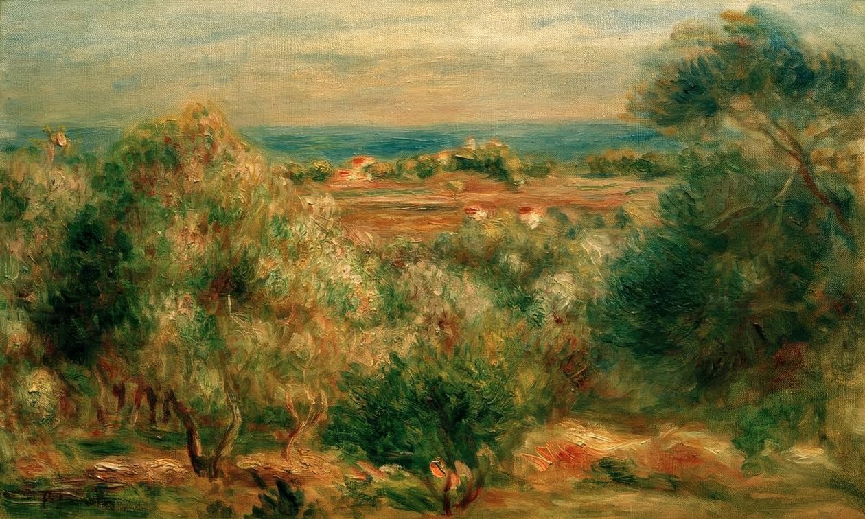 Vue de Haut-Cagnes sur la mer - Pierre-Auguste Renoir