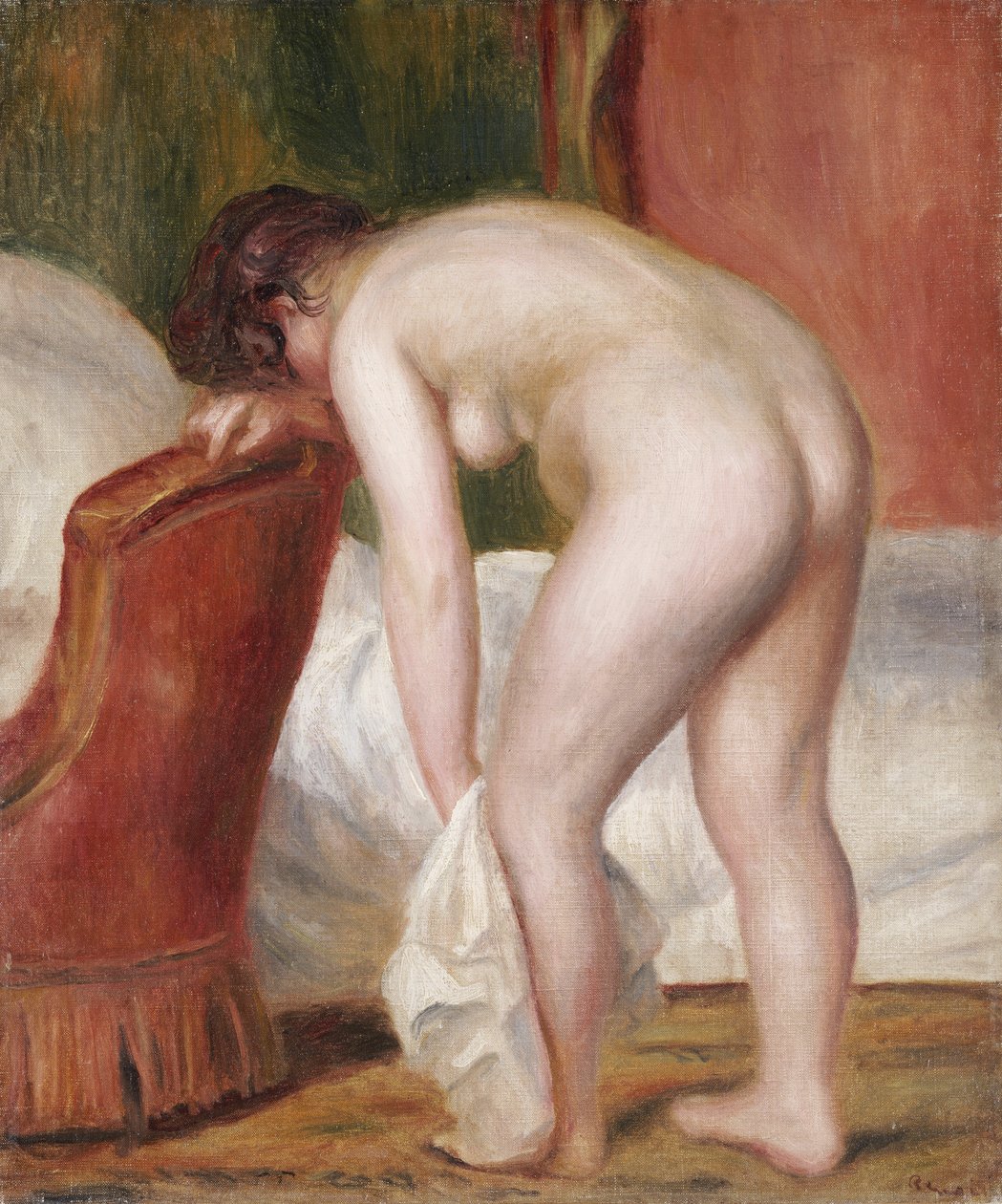 Femme nue se séchant, vers 1909 - Pierre Auguste Renoir