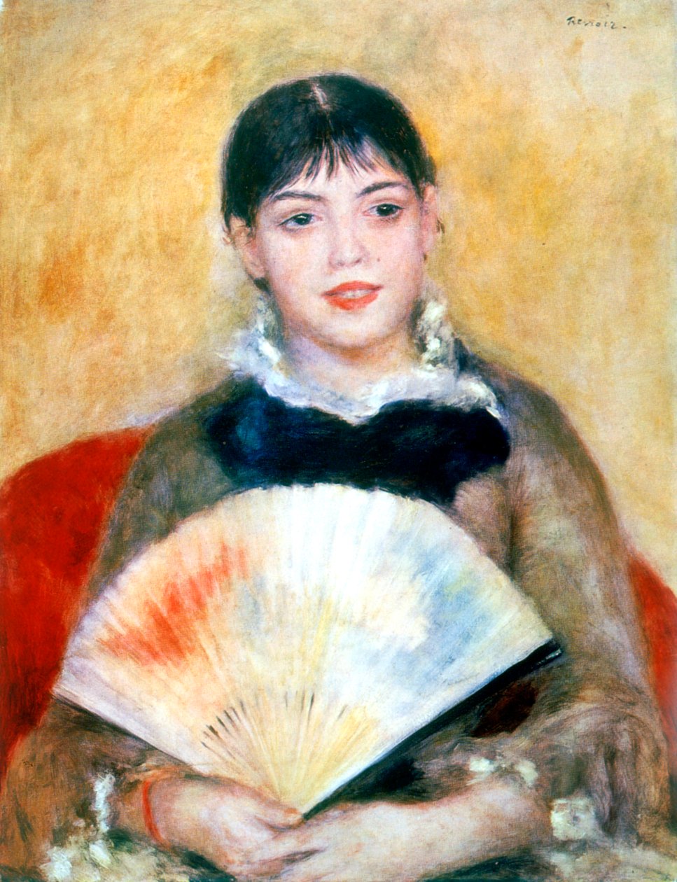 Fille avec un éventail, 1881 - Pierre Auguste Renoir