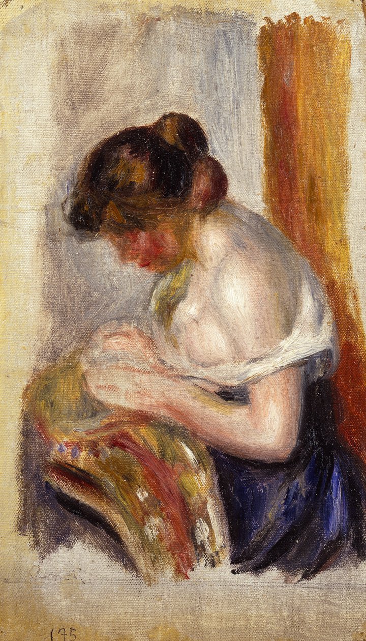 Pierre-Auguste Renoir、LA COUSEUSE、画集画 La Couseuse — Pierre-Auguste Renoir