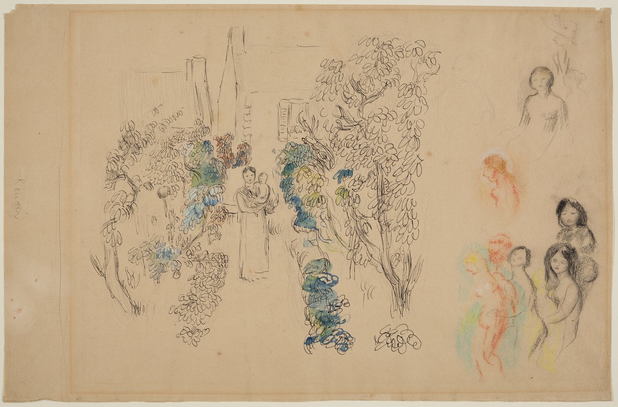 Paysage et figures - Pierre Auguste Renoir