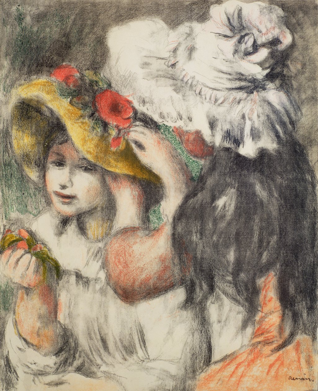 Épingler le chapeau, 1898 - Pierre Auguste Renoir