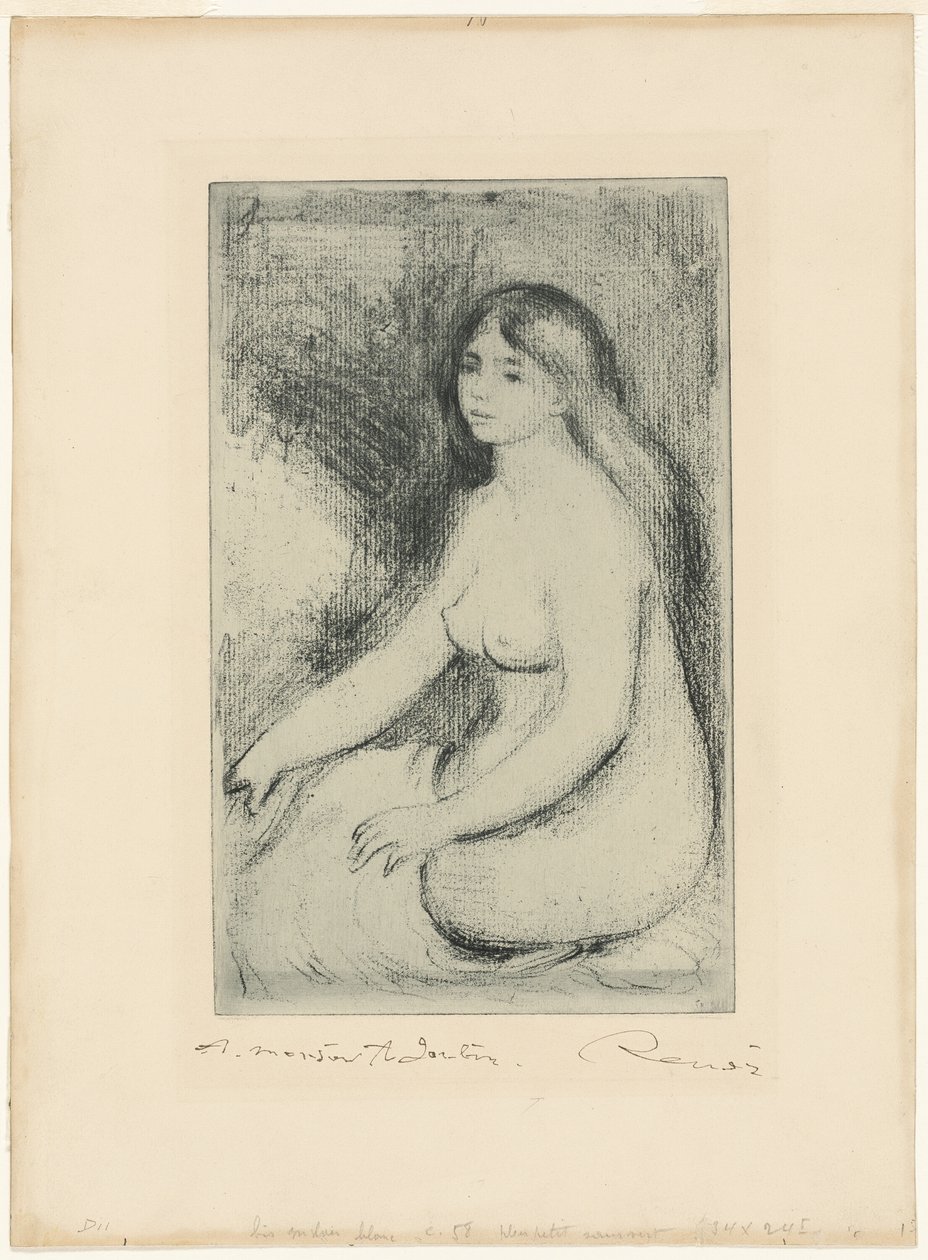 Baigneuse assise - Pierre Auguste Renoir