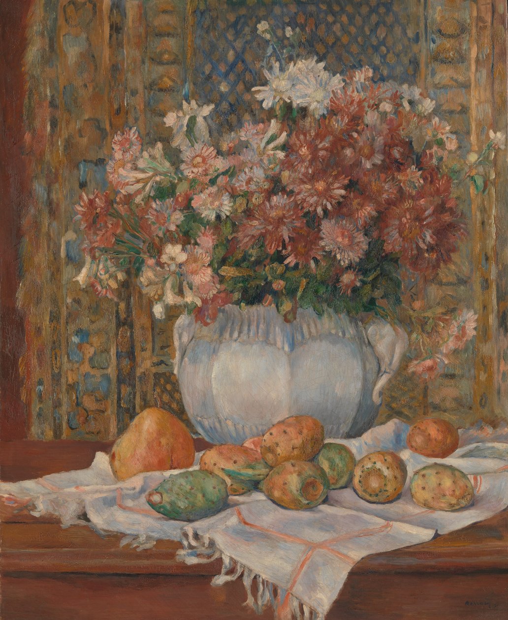 Nature Morte avec Fleurs et Figues de Barbarie, vers 1885 - Pierre Auguste Renoir