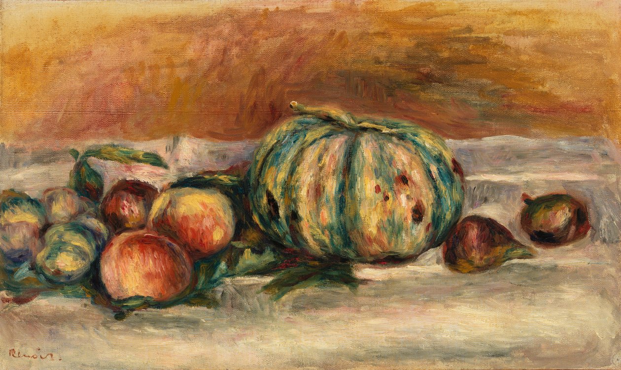 Nature morte au melon - Pierre Auguste Renoir