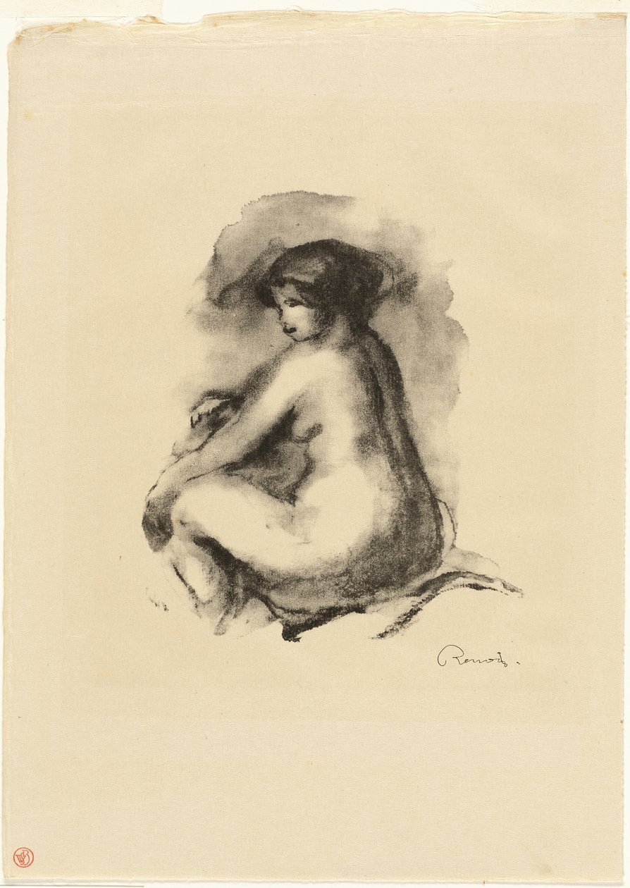 Étude de femme nue assise - Pierre Auguste Renoir