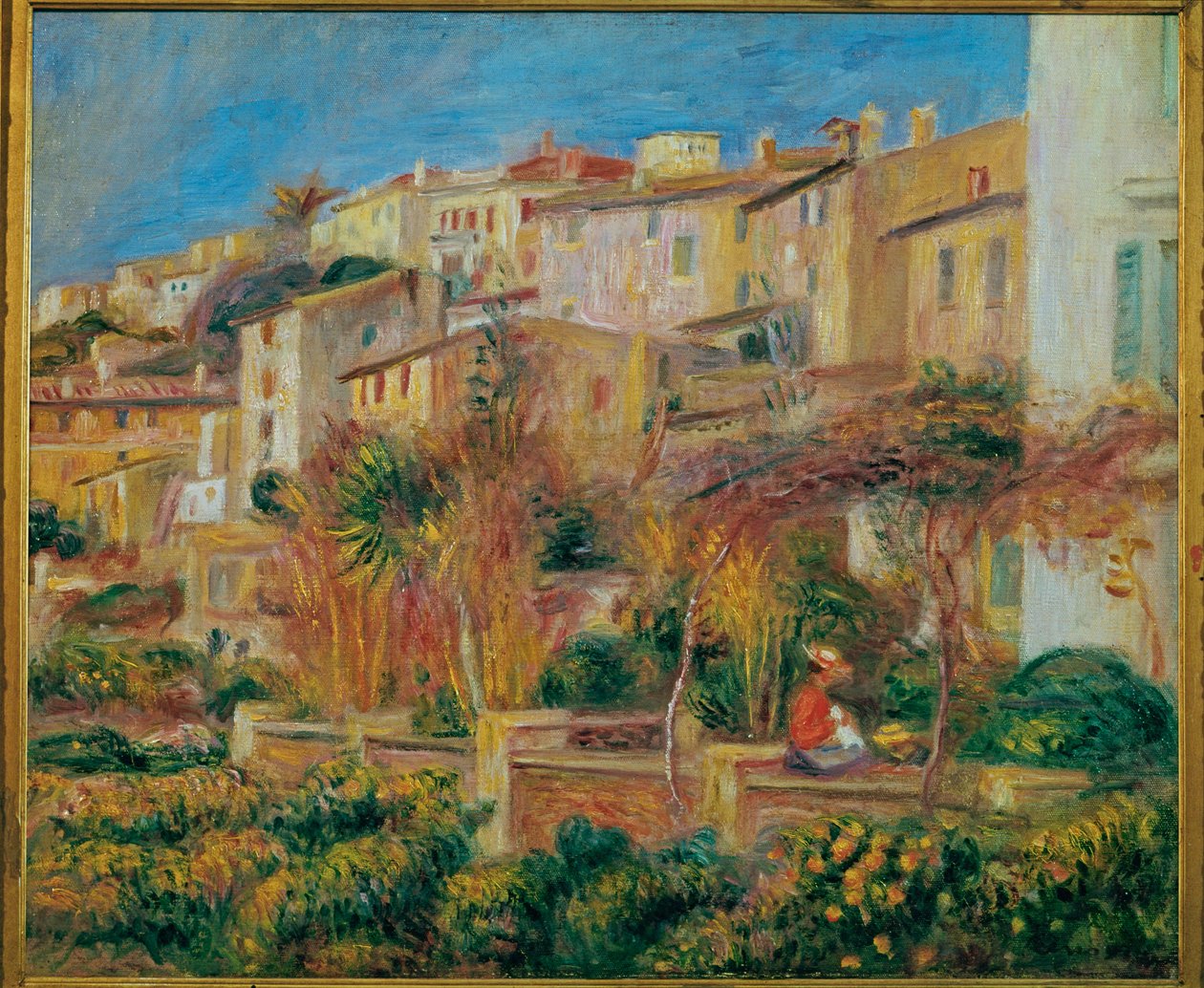Terrasse à Cagnes (huile sur toile) - Pierre Auguste Renoir
