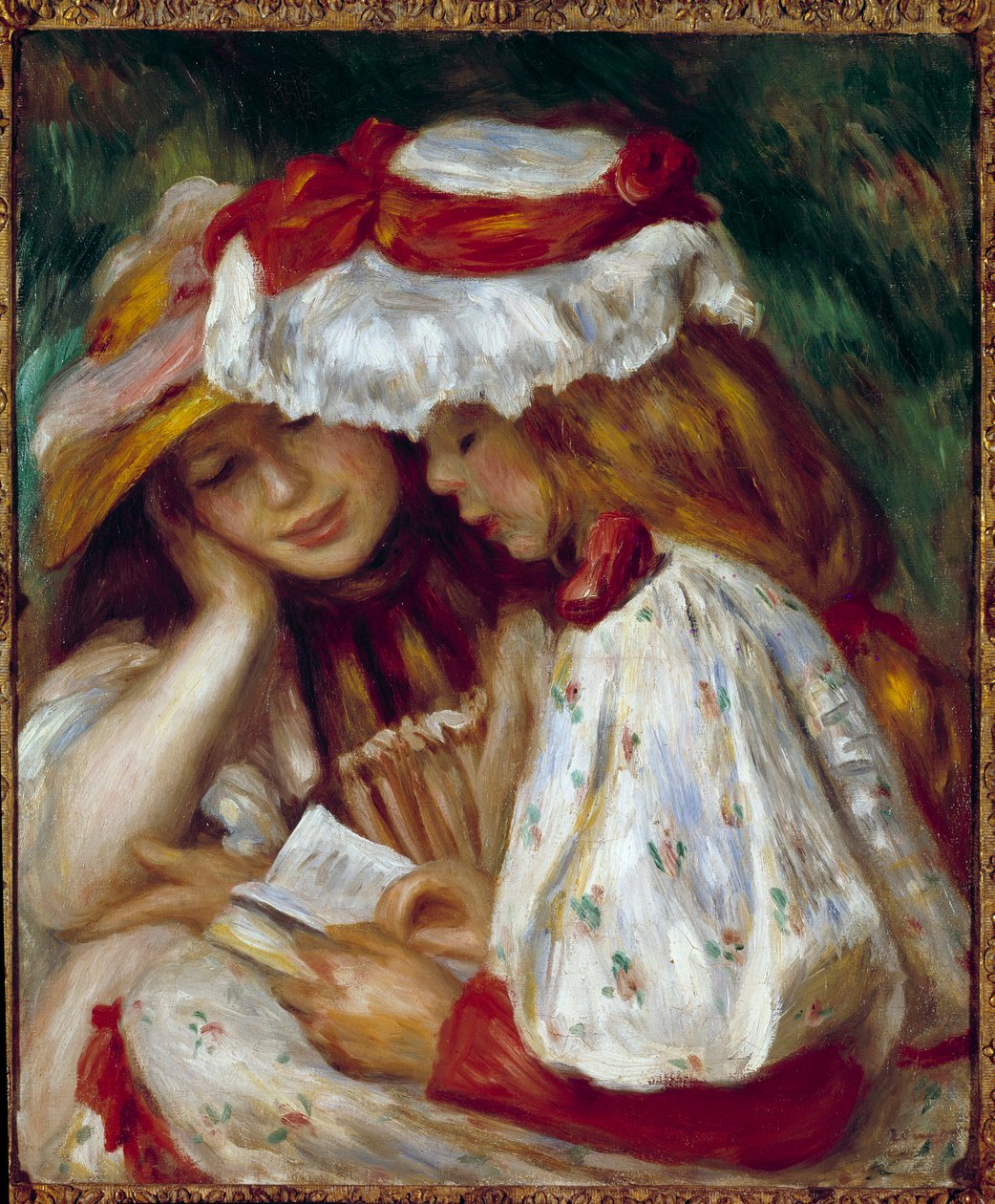 Deux jeunes filles lisant. Peinture par Pierre Auguste Renoir (1841-1919) - Pierre-Auguste Renoir