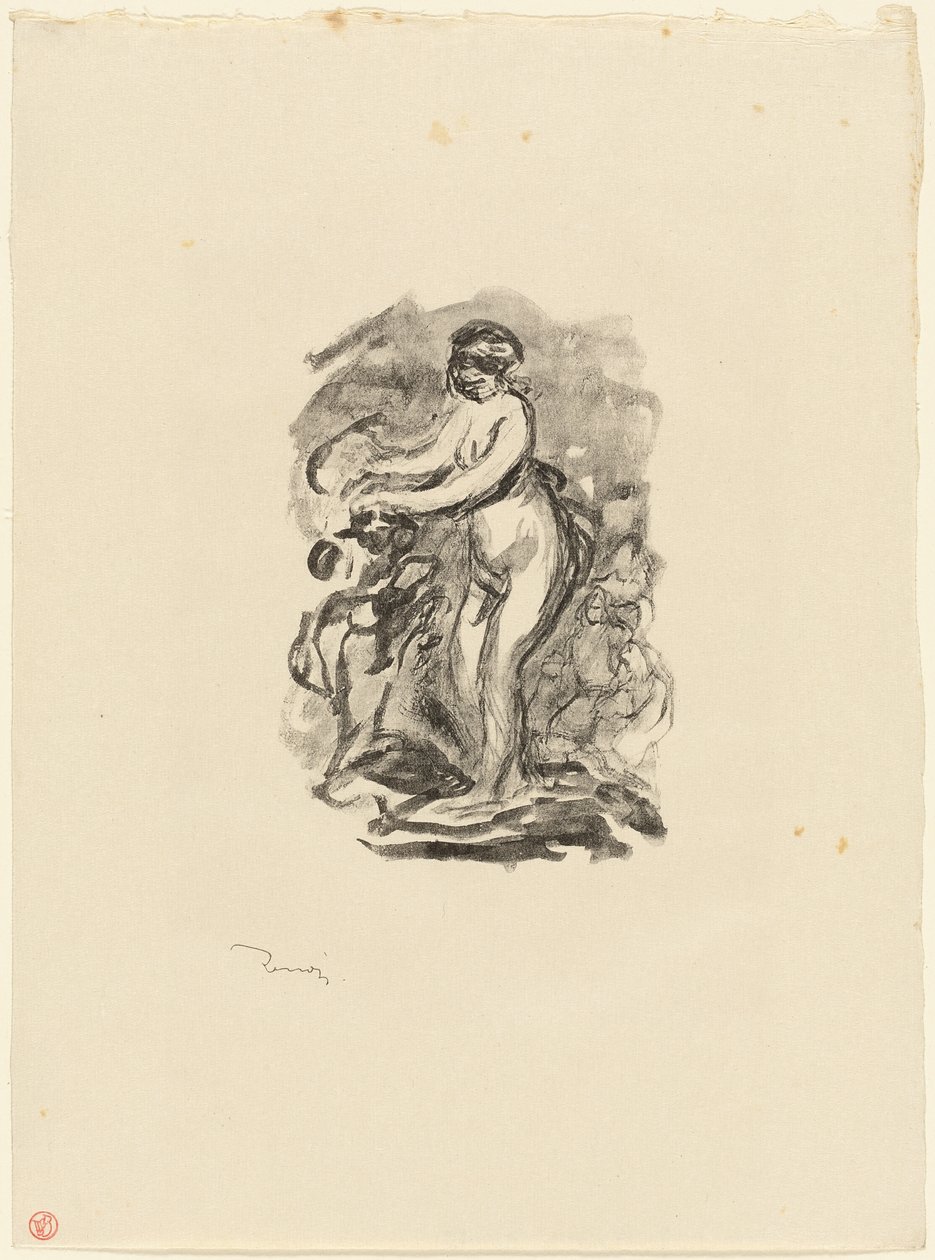 Femme avec vigne, 1ère variante - Pierre Auguste Renoir