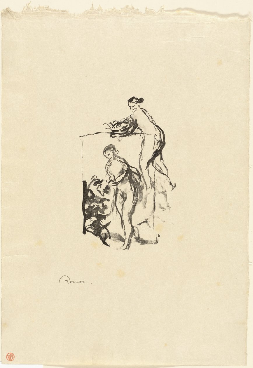 Femme avec vigne, 3ème variante - Pierre Auguste Renoir
