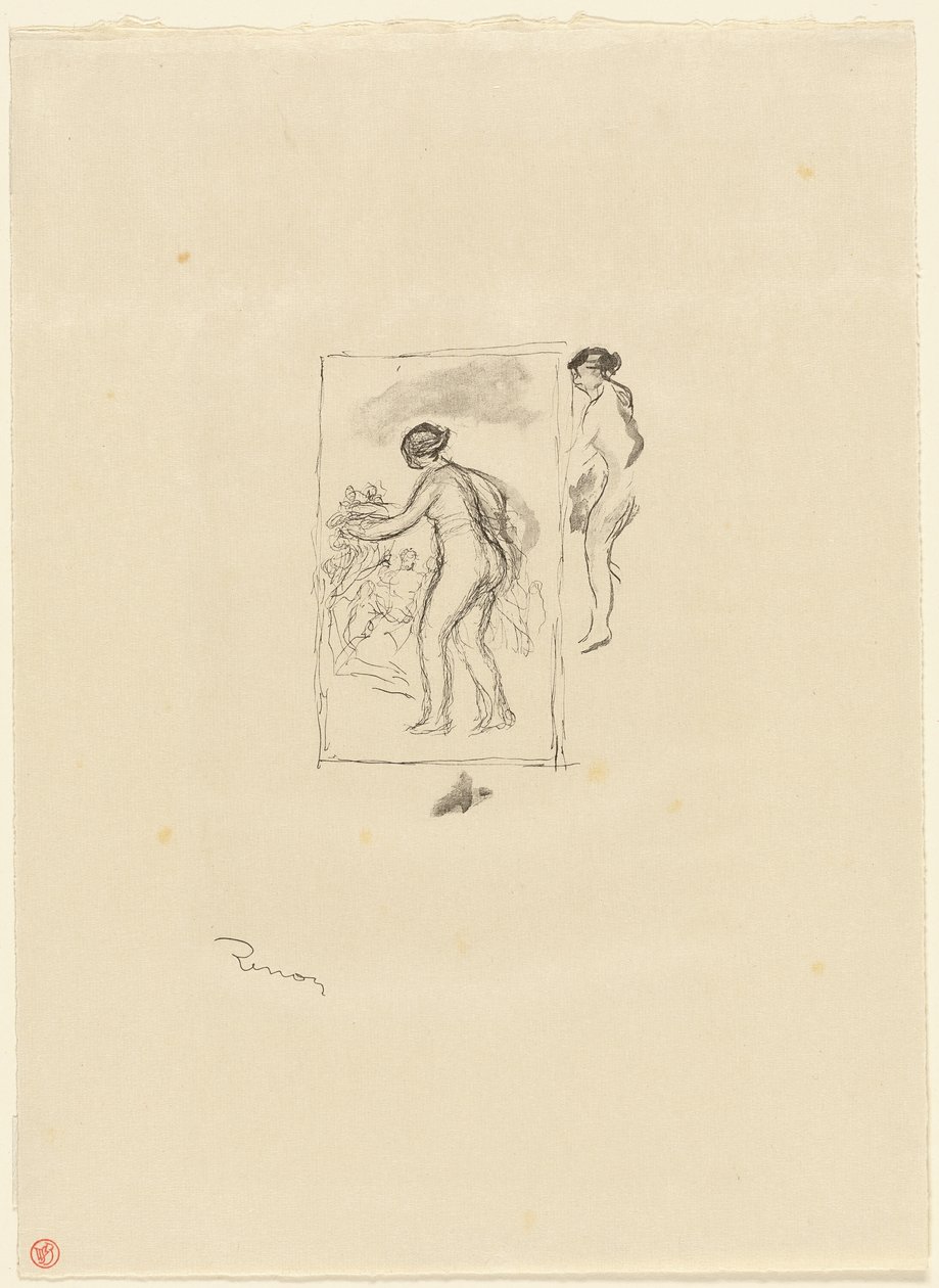 Femme avec vigne, 4e variante - Pierre Auguste Renoir