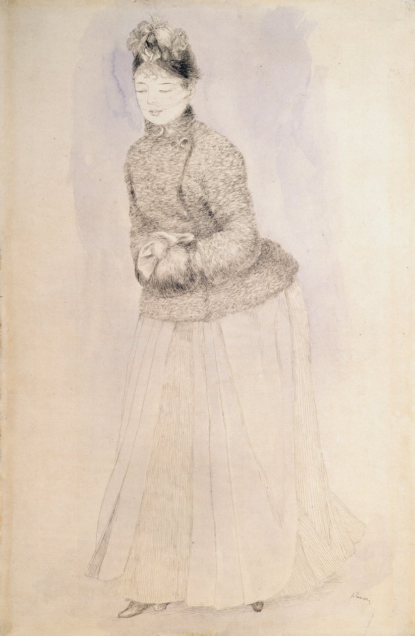 Femme avec un manchon, vers 1883-1884 - Pierre-Auguste Renoir