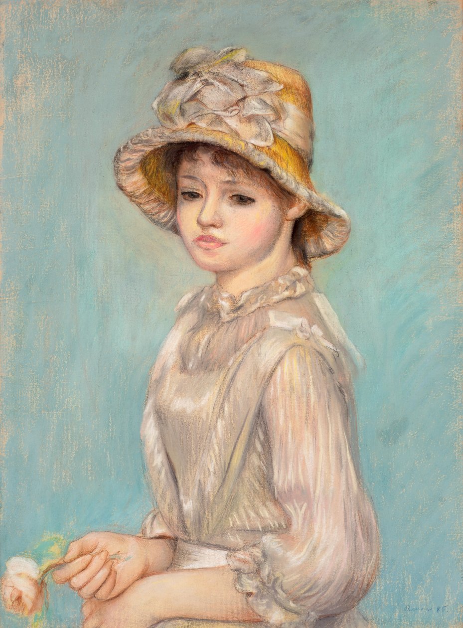 Jeune fille à la rose - Pierre Auguste Renoir
