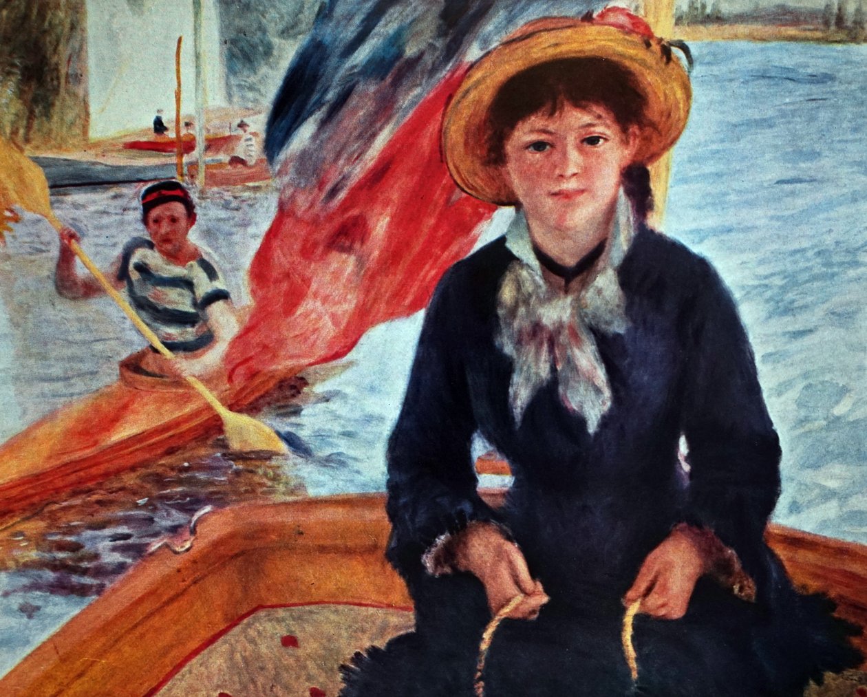 Jeune femme dans un bateau (Lise Trehot) - Pierre Auguste Renoir
