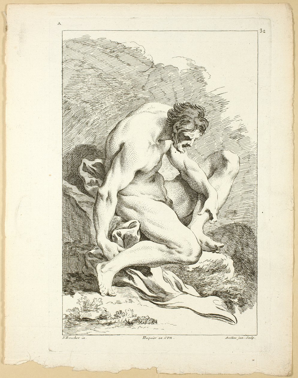 Figure, du Premier livre de figures d’Académies gravées en Partie par les Professeurs de l’Académie Royale - Pierre Aveline