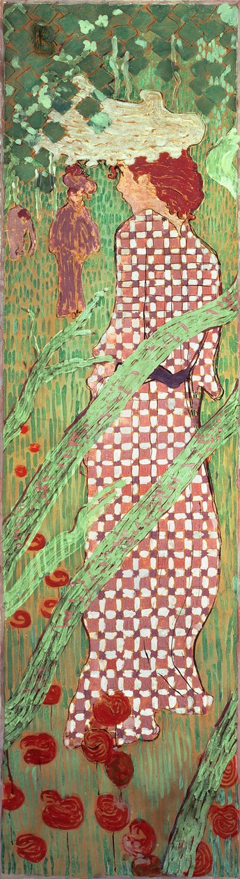 Femmes au jardin: femme à la robe quadrillée, 1891 - Pierre Bonnard