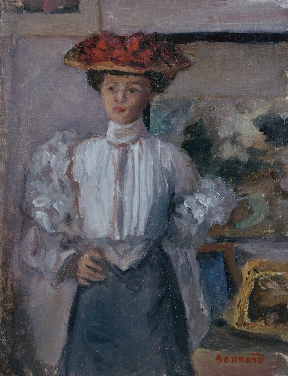Fille avec un chapeau - Pierre Bonnard