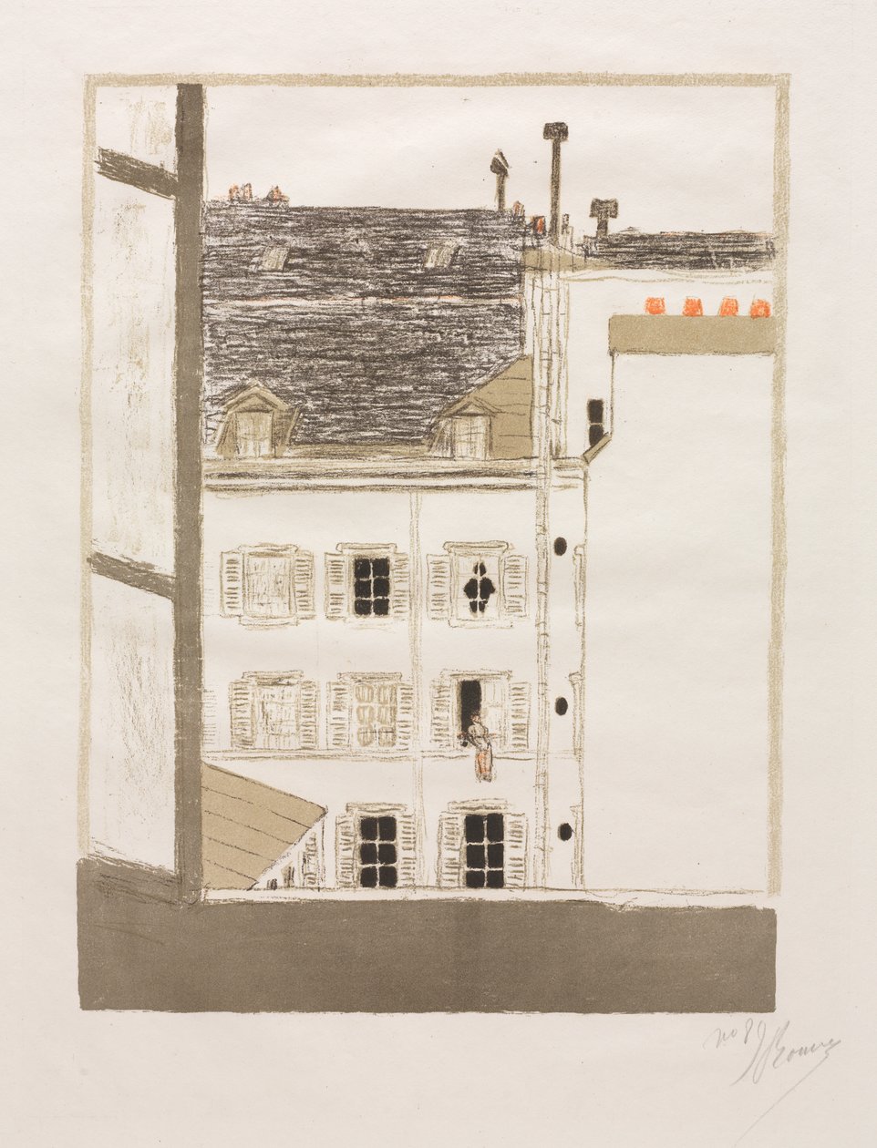 Maisons dans la cour - Pierre Bonnard